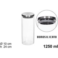 Trade Shop Traesio - Trade Shop - 1250 ml vakuumverpacktes glas lebensmittel in transparentem glas müsli snack küche - von TRADE SHOP TRAESIO