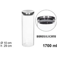 Trade Shop - 1700 ml Vakuumverpacktes Glas Lebensmittel in klarem Glas Müsli Snack Küche - von TRADE SHOP TRAESIO