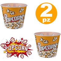Trade Shop - 2 Popcornbehälter, Hartschale, wiederverwendbar, Glas, Kino, Party - Trade Shop - 2 Popcornbehälter, Hartschale, wiederverwendbar, Glas, Kino, Party - von TRADE SHOP TRAESIO