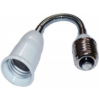 Trade Shop Traesio - Trade Shop - 20 cm flexibler verlängerungsadapter glühbirne E27 auf E27 lampenfassung reduzierstück - von TRADE SHOP TRAESIO
