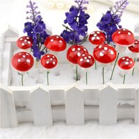 Trade Shop Traesio - Trade Shop - 20 stück künstliche rote pilz pflanze nach hause dekoration herzstück - von TRADE SHOP TRAESIO