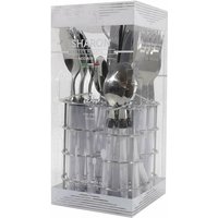 Trade Shop Traesio - Trade Shop - 24-teiliges Besteckset aus weißem Edelstahl mit Ständer Sharon Tisch Küche - von TRADE SHOP TRAESIO