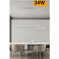 Trade Shop - 34W horizontale lineare Pendelleuchte led Kronleuchter Licht 3000K 6500K 4000K B66-B - von TRADE SHOP TRAESIO