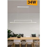 Trade Shop - 34W horizontale lineare Pendelleuchte led Kronleuchter Licht 3000K 6500K 4000K B66-B - von TRADE SHOP TRAESIO