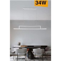 Trade Shop Traesio - Trade Shop - 34W horizontale lineare Pendelleuchte led Kronleuchter Licht 3000K 6500K 4000K B66-B - von TRADE SHOP TRAESIO