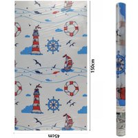 Trade Shop Traesio - Trade Shop - Dekorative Fensterfolie, Rolle, 3D, Meeres-Fantasie, 45 cm x 2 m, selbstklebend, Glas - von TRADE SHOP TRAESIO