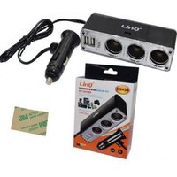 Trade Shop Traesio - Trade Shop - 3IN1 auto zigarettenanzünder steckdose adapter + 2 usb-anschlüsse 15W C-3A33 - von TRADE SHOP TRAESIO