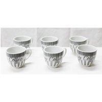 Trade Shop Traesio - Trade Shop - 6-TEILIGES set keramik kaffeetassen service kaffee espresso bar - von TRADE SHOP TRAESIO