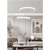 Trade Shop Traesio - Trade Shop - 60W led pendel kronleuchter 3 kristallringe licht 3000K 6500K 4000K LP-39B - von TRADE SHOP TRAESIO