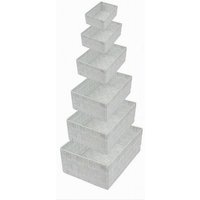 Trade Shop Traesio - Trade Shop - 6er-Set Stoffbox-Organizer-Regale, Objekthalter, Hellgrau, 79066 - Trade Shop Traesio - Trade Shop - 6er-Set Stoffbox-Organizer-Regale, Objekthalter, Hellgrau, 79066 - von TRADE SHOP TRAESIO