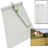 Trade Shop Traesio - Trade Shop - Gartenzaun Sichtschutz Balkonzaun Weiß pvc Außen 1x3 Meter - von TRADE SHOP TRAESIO