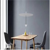 Trade Shop Traesio - Trade Shop - Pendelleuchte 12W LED-Licht 4000K Scheibe Ø23,5CM Weißer Kegel 32972 - Trade Shop Traesio - Trade Shop - Pendelleuchte 12W LED-Licht 4000K Scheibe Ø23,5CM Weißer Kegel 32972 - von TRADE SHOP TRAESIO