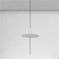 Trade Shop Traesio - Trade Shop - Pendelleuchte 12W LED-Licht 6500K Scheibe Ø23CM Weiß Kegel 32989 - von TRADE SHOP TRAESIO