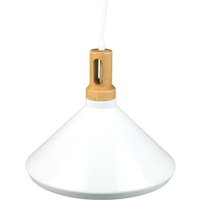 Trade Shop Traesio - Trade Shop - Pendelleuchte Hängelampe weiß Parabel Holzsockel VT-7535 - Trade Shop Traesio - Trade Shop - Pendelleuchte Hängelampe weiß Parabel Holzsockel VT-7535 - von TRADE SHOP TRAESIO