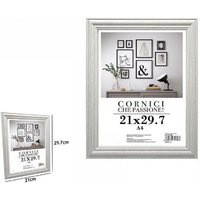 Trade Shop Traesio - Trade Shop - Rahmen für Fotos, Gemälde, Leinwände, Poster, Fotohalter, 21 x 29,7 cm, Silber, Modell 71619 - von TRADE SHOP TRAESIO