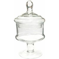 Trade Shop Traesio - Trade Shop - Vase mit Deckel Ampulle Keksständer für Konfetti Glas 23 cm - Trade Shop Traesio - Trade Shop - Vase mit Deckel Ampulle Keksständer für Konfetti Glas 23 cm - von TRADE SHOP TRAESIO