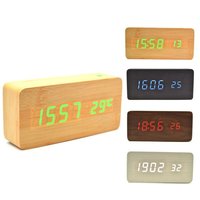 Trade Shop Traesio - Trade Shop - Wecker Holz Licht led Digital Wecker Kalender Thermometer - Trade Shop Traesio - Trade Shop - Wecker Holz Licht led Digital Wecker Kalender Thermometer - von TRADE SHOP TRAESIO