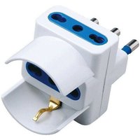 Trade Shop Traesio - Trade Shop - adapter reduzierstück dreifach 2-POLIGE steckdose mit deutschem shuko-stecker gross 16A - von TRADE SHOP TRAESIO
