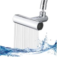 Trade Shop Traesio - Trade Shop - 4-in-1 Wasserhahn-Luftsprudler, Waschbecken-Verlängerung, Wasserfall für Küche und Bad, Silber - von TRADE SHOP TRAESIO