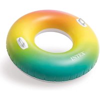 Trade Shop Traesio - Trade Shop - aufblasbarer donut schwimmendes pool meer regenbogengriffe 122CM 58202 - von TRADE SHOP TRAESIO