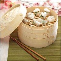 Trade Shop Traesio - Trade Shop - vaporiera in legno bamboo cuocivore 20CM cottura vapore cucina asiatica - von TRADE SHOP TRAESIO