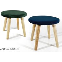 Trade Shop Traesio - Trade Shop - blauer runder hocker pouf abnehmbarer bezug home komfortabler sitz holzstruktur 30XH28 - Trade Shop Traesio - Trade Shop - blauer runder hocker pouf abnehmbarer bezug home komfortabler sitz holzstruktur 30XH28 - von TRADE SHOP TRAESIO
