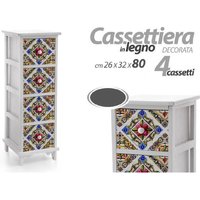 Trade Shop Traesio - Trade Shop - cassettino legno 4 cassetti slim salvaspo salotto camera 80X26X32 cm 829406 - Trade Shop Traesio - Trade Shop - cassettino legno 4 cassetti slim salvaspo salotto camera 80X26X32 cm 829406 - von TRADE SHOP TRAESIO