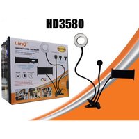 Trade Shop Traesio - Trade Shop - clip-on smartphone halterung für tischleuchte ring led flexibel HD3580 - von TRADE SHOP TRAESIO