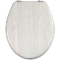 Trade Shop Traesio - Trade Shop - universal-toilettensitz aus widerstandsfähigem mdf-holz mit wc-scharniern in beigem holzdruck - -3,5 - von TRADE SHOP TRAESIO