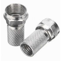 Trade Shop Traesio - Trade Shop - set 2 stück schraubkoaxial-antennenanschluss für sat-tv-koaxialkabel C-093 - von TRADE SHOP TRAESIO