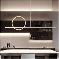 Trade Shop Traesio - Trade Shop - led Pendelleuchte 48W Design Circle Gold Line IP20 Küchenleuchte 4000K 33573 - Trade Shop Traesio - Trade Shop - led Pendelleuchte 48W Design Circle Gold Line IP20 Küchenleuchte 4000K 33573 - von TRADE SHOP TRAESIO