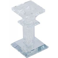 Trade Shop Traesio - Trade Shop - diamant glas kerzenhalter geschenkidee kristall 6X6X9.7 - von TRADE SHOP TRAESIO