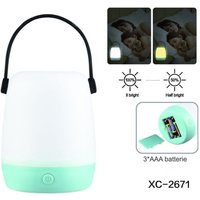 Trade Shop - dimmbare tragbare led-tischlampe mit batteriegriff DT-2671 - von TRADE SHOP TRAESIO