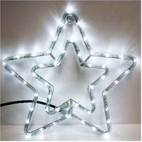 Trade Shop Traesio - Trade Shop - doppelt beleuchteter weihnachtsstern mit 75 leds, weiss, 55 x 55 cm, für den aussenbereich - Trade Shop Traesio - Trade Shop - doppelt beleuchteter weihnachtsstern mit 75 leds, weiss, 55 x 55 cm, für den aussenbereich - von TRADE SHOP TRAESIO