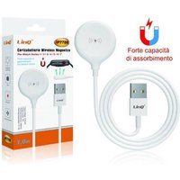 Trade Shop Traesio - Trade Shop - magnetisches drahtloses ladegerät für uhr power 3W usb-kabel 1 meter IP7766 - von TRADE SHOP TRAESIO