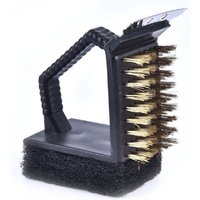 Trade Shop Traesio - Trade Shop - dreifache verwendung grill reinigung bürste barecue bbq 3IN1 stahlborsten CS2669 - von TRADE SHOP TRAESIO