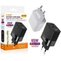 Trade Shop Traesio - Trade Shop - doppel-schnell-akku-ladegerät 65 w usb quick charge 3.0 + type-c power delivery AC6563 - Trade Shop Traesio - Trade Shop - doppel-schnell-akku-ladegerät 65 w usb quick charge 3.0 + type-c power delivery AC6563 - von TRADE SHOP TRAESIO