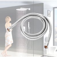 Trade Shop Traesio - Trade Shop - flexibler schlauch für duschkabine 150CM pvc spitze chrombeschichtung - von TRADE SHOP TRAESIO