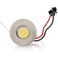 Trade Shop Traesio - Trade Shop - einbau-spotlight 1 led 1W mini spot light kaltweiss lichtpunkt + treiber - Weiß von TRADE SHOP TRAESIO