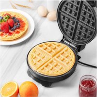Trade Shop - elektrisches waffeleisen 1000W grill antihaftplatten schwarz - von TRADE SHOP TRAESIO