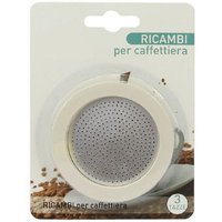 Trade Shop Traesio - Trade Shop - Ersatzfilter-Set mit Gummidichtung für 3-Tassen-Mokka-Kaffeemaschine 53326 - Trade Shop Traesio - Trade Shop - Ersatzfilter-Set mit Gummidichtung für 3-Tassen-Mokka-Kaffeemaschine 53326 - von TRADE SHOP TRAESIO