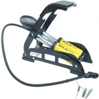 Trade Shop Traesio - Trade Shop - Fußpumpe mit Manometer, 2 Zylinder, für Fahrradventil, Fahrrad-Inflator - Trade Shop Traesio - Trade Shop - Fußpumpe mit Manometer, 2 Zylinder, für Fahrradventil, Fahrrad-Inflator - von TRADE SHOP TRAESIO