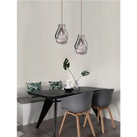 Trade Shop Traesio - Trade Shop - hängeleuchte E27 tropfen glas silber dunkelgrau IP20 lp - Dunkelgrau Trade Shop Traesio - Trade Shop - hängeleuchte E27 tropfen glas silber dunkelgrau IP20 lp - Dunkelgrau von TRADE SHOP TRAESIO