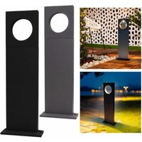 Trade Shop Traesio - Trade Shop - led Gartenmastleuchte Kreis 50cm 12W Hellgrau 6500K 4000K 3000K ES60 - von TRADE SHOP TRAESIO