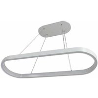 Trade Shop Traesio - Trade Shop - led Pendelleuchte 50 Watt Modern Oval Lampe Weiß Deckenleuchte B41 - von TRADE SHOP TRAESIO