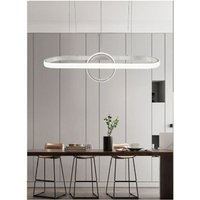 Trade Shop - LED-Hängeleuchter Design Circle Oval Weiß Modern Pendelleuchte 54W LP-30B - Trade Shop - LED-Hängeleuchter Design Circle Oval Weiß Modern Pendelleuchte 54W LP-30B - von TRADE SHOP TRAESIO