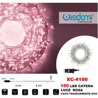 Trade Shop Traesio - Trade Shop - lichterkette 180 led lichter glühwürmchen rosa licht transparentes kabel IP44 XC-4100 - Trade Shop Traesio - Trade Shop - lichterkette 180 led lichter glühwürmchen rosa licht transparentes kabel IP44 XC-4100 - von TRADE SHOP TRAESIO