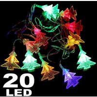 Trade Shop Traesio - Trade Shop - lichterkette 20 led multicolor lichter batteriebetrieben baum glühbirnen glühwürmchen - von TRADE SHOP TRAESIO