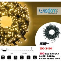 Trade Shop Traesio - Trade Shop - lichterkette 300 led glühwürmchen warmes licht grünes kabel IP44 XC-3101 - Trade Shop Traesio - Trade Shop - lichterkette 300 led glühwürmchen warmes licht grünes kabel IP44 XC-3101 - von TRADE SHOP TRAESIO
