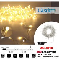 Trade Shop Traesio - Trade Shop - lichterkette 300 led lichter glühwürmchen warmes licht transparentes kabel IP44 XC-4810 - Trade Shop Traesio - Trade Shop - lichterkette 300 led lichter glühwürmchen warmes licht transparentes kabel IP44 XC-4810 - von TRADE SHOP TRAESIO